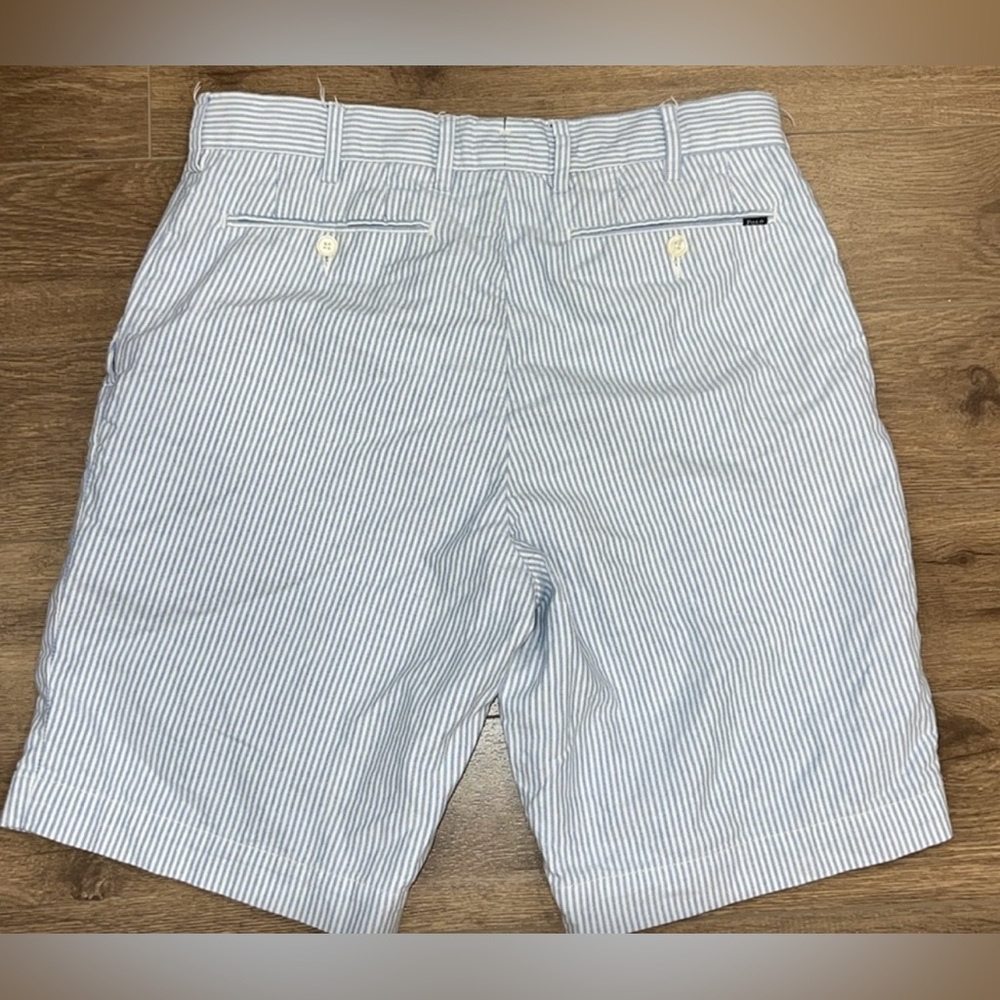 Polo by Ralph Lauren Blue and White Striped Men Shorts - Picture 7 of 8